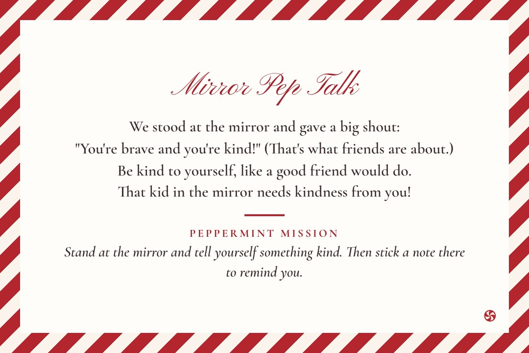 The Mirror Pep Talk mission card